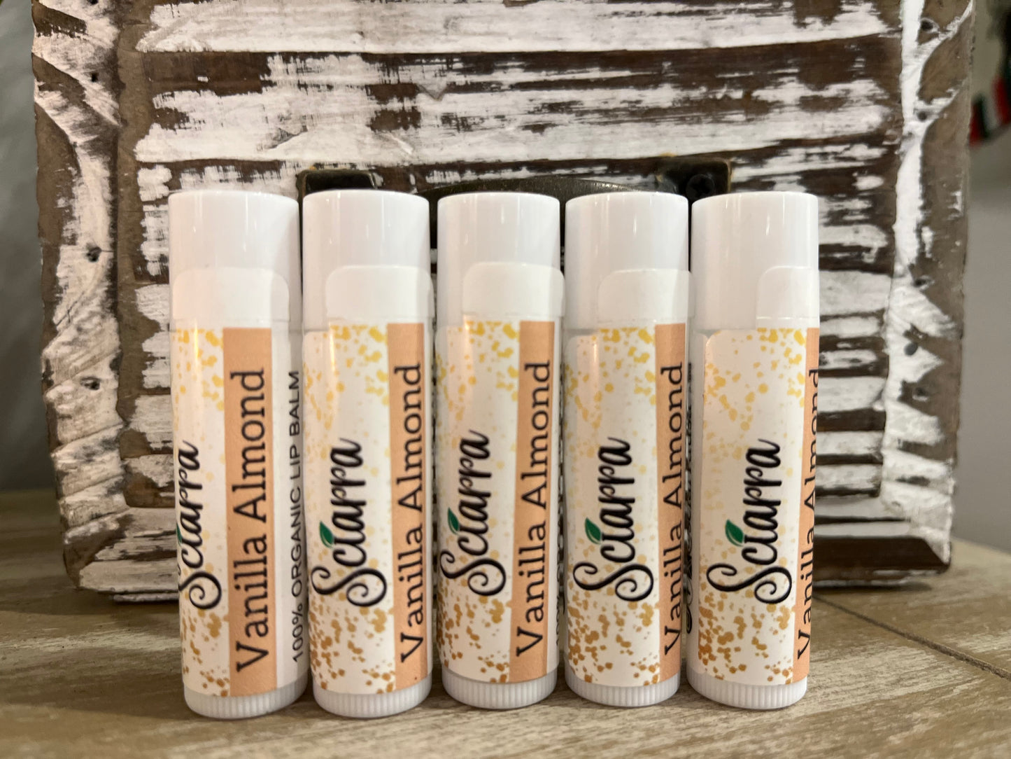 Vanilla Almond Organic Lip Balm Bundle-5 pack